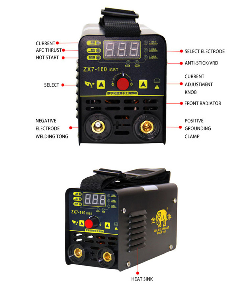 ZX7-160 IGBT Inverter ARC Welding Machine Portable Mini Welder