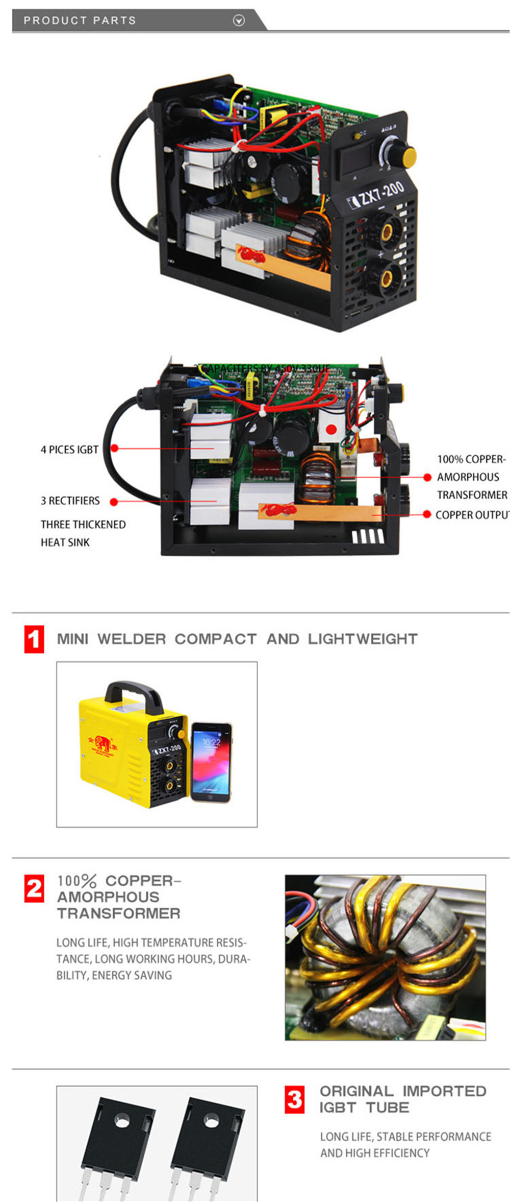 Mini machine de soudage IGBT portable